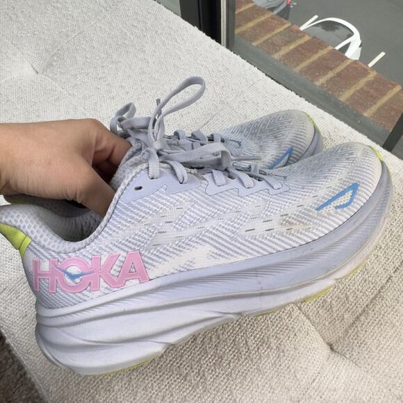 Hoka One One Clifton 9 Women's  Running Shoes (NIB) GLLS Gull / Sea Ice Size 8 - Picture 13 of 13